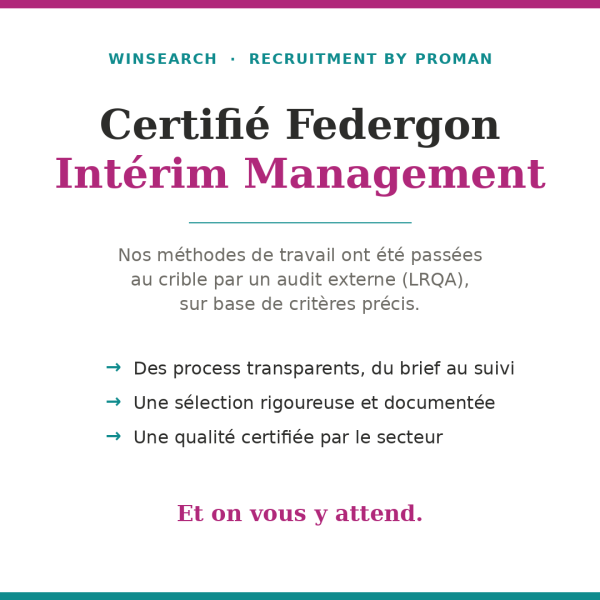 Federgon Certification 2026